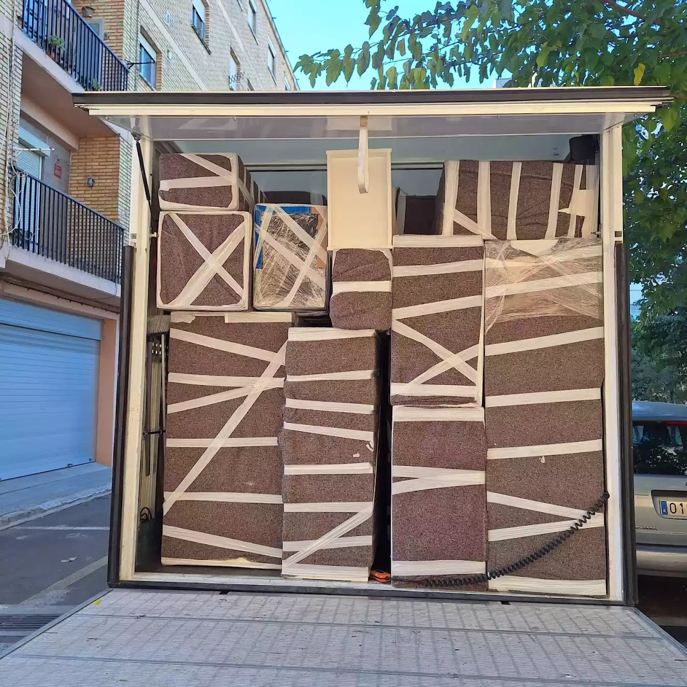 Cajas embaladas profesionalmente para mudanza en Madrid