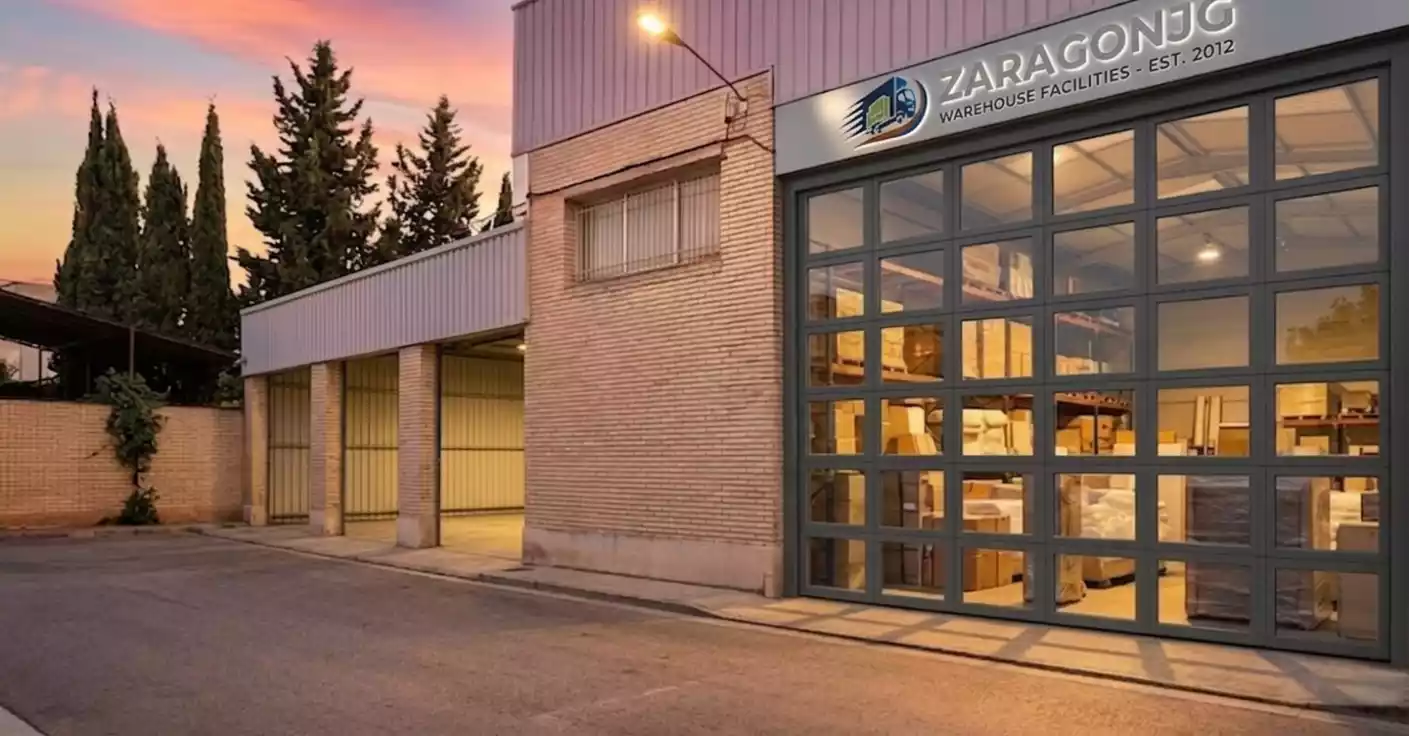 Fachada de las instalaciones de Zaragonjg Mudanzas en Madrid